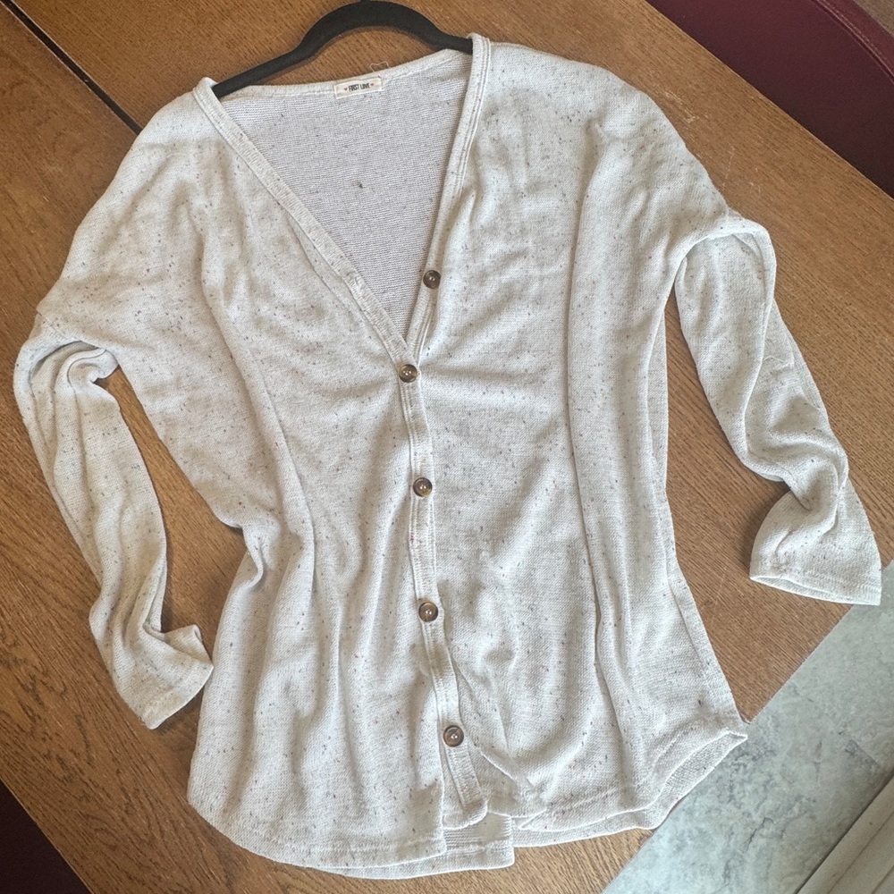 Cream color burst cardigan - Medium